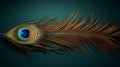 A captivating digital representation of a peacock feather Royalty Free Stock Photo