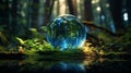 Ethereal Spirit Orb: A Serene Midsummer Forests Spiritual Essence