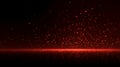 A Captivating Display of Glowing Red Particles Creating a Mystical Atmosphere Against a Dark Background Royalty Free Stock Photo