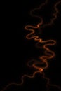 Abstract Copper River Flowing Through the Darkness A Captivating Display of Light and Shadow with a Copper Colored Stream Royalty Free Stock Photo