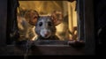 Captivating Documentary Photos Of A Mouse Peering Through An Abandoned House Window