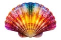 Stunning Double Exposure of Scallop Shells Abstract Art Print for Home Decor