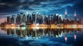 Captivating Dusk Skylines: New York City, Hong Kong, and Paris