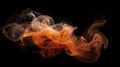 Fiery Dance: The Intertwining of Flame and Smoke
