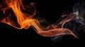 Fiery Dance: The Intertwining of Flame and Smoke