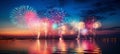 Captivating entertainment bokeh backdrop with mesmerizing fireworks and energetic crowds