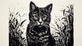 Captivating Feline Portraits Noir Comic Art Inspired Printmaking Workshops