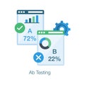 A captivating flat concept icon of ab testing in editable style, ready for premium use Royalty Free Stock Photo