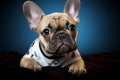 Captivating French Bulldog puppy portrait brings out its endearing hilarity