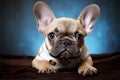 Captivating French Bulldog puppy portrait brings out its endearing hilarity