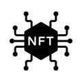 A captivating glyph icon of nft digital artwork Royalty Free Stock Photo