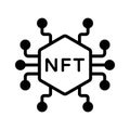 A captivating glyph icon of nft digital artwork Royalty Free Stock Photo