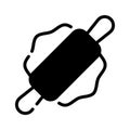 A captivating glyph style icon of rolling dough Royalty Free Stock Photo