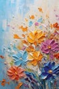 Colorful Painted Floral Background - Floral Explosion of Colors