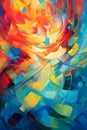 Colorful, vibrant abstraction background that is a true explosion of creativity.