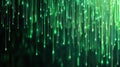 A captivating green and dark binary code backdrop with a modern, textured, cartoonstyle design for techthemed projects Royalty Free Stock Photo