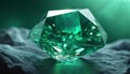 Brilliant Green Gemstone in Spotlight