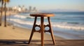 Captivating Handcrafted Stool Table With Waterfront View