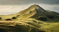 Captivating Headland Photograph Of Misty Rocky Mountain In Denmark