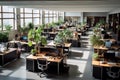 Organized Efficiency: A Serene Office Space Amidst Economic Recession