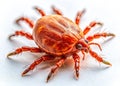 Detailed Microscopic Image of an Isolated Mite Species on a White Background Perfect for Scientific Research Royalty Free Stock Photo