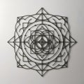 A captivating, high-resolution black line mandala on a clean white background Royalty Free Stock Photo