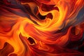 Fiery Dance: Abstract Flames of Danger and Destruction