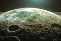 Captivating highlighting create an ultrarealistic digital art of the surface texture of moon, high resolution Royalty Free Stock Photo
