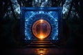 Captivating Illuminated portal gate. Generate Ai Royalty Free Stock Photo