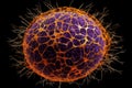 Cancer cell or tumor illustration in high detail as a medical science background Ai Generative