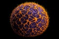 Cancer cell or tumor illustration in high detail as a medical science background Ai Generative