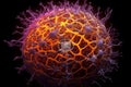 Cancer cell or tumor illustration in high detail as a medical science background Ai Generative