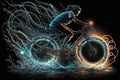 BMX rider in action on a grunge background