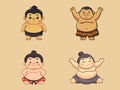 Illustration of Sumo Wrestlers