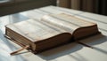 Open Book in Sunlight A Moment of Reading Royalty Free Stock Photo