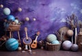 Purple lavender universe dream, smash cake backdrop