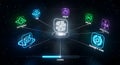 Futuristic System Loading Interface Digital Technology Network and Data Concept Royalty Free Stock Photo