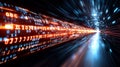Binary code tunnel high speed digital data Royalty Free Stock Photo