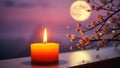 A Warm Embrace of Candlelight Capturing Cozy Atmosphere with Soft Focus and Long Exposure Royalty Free Stock Photo