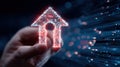 Hand Holding Digital House Icon Royalty Free Stock Photo
