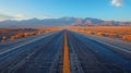 Endless Road: A Highway Stretching into the Horizon Royalty Free Stock Photo