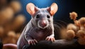 Hairless Mouse in a Minimalist Laboratory Setting, Showcasing Sleek Lines and Neutral Tones with an Underlying Sense of Curiosity Royalty Free Stock Photo
