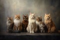 Captivating Image of a Feline Gathering. Generative AI