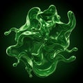 Emerald Green Liquid Splash Abstract Art Royalty Free Stock Photo