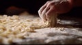 Hand making fresh Italian pasta