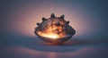 Glowing Seashell on Soft Background Royalty Free Stock Photo