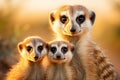 Captivating image of a meerkat family exploring the lush and vibrant african safari landscape