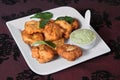 golibaje or mangalore bajji,traditional indian fried snack Royalty Free Stock Photo