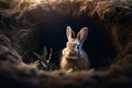 Adorable Encounter: Majestic Brown Rabbit Captured in the Wild!