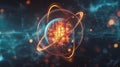 Glowing Subatomic Particle Visualization with Dynamic Energy Fields and Waves